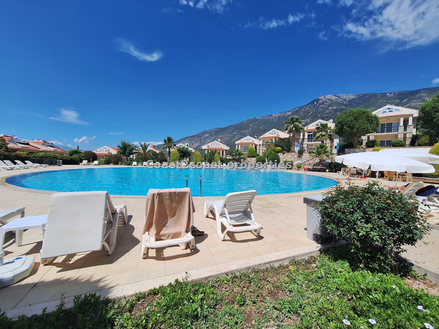 Pool area of property for sale ovacik